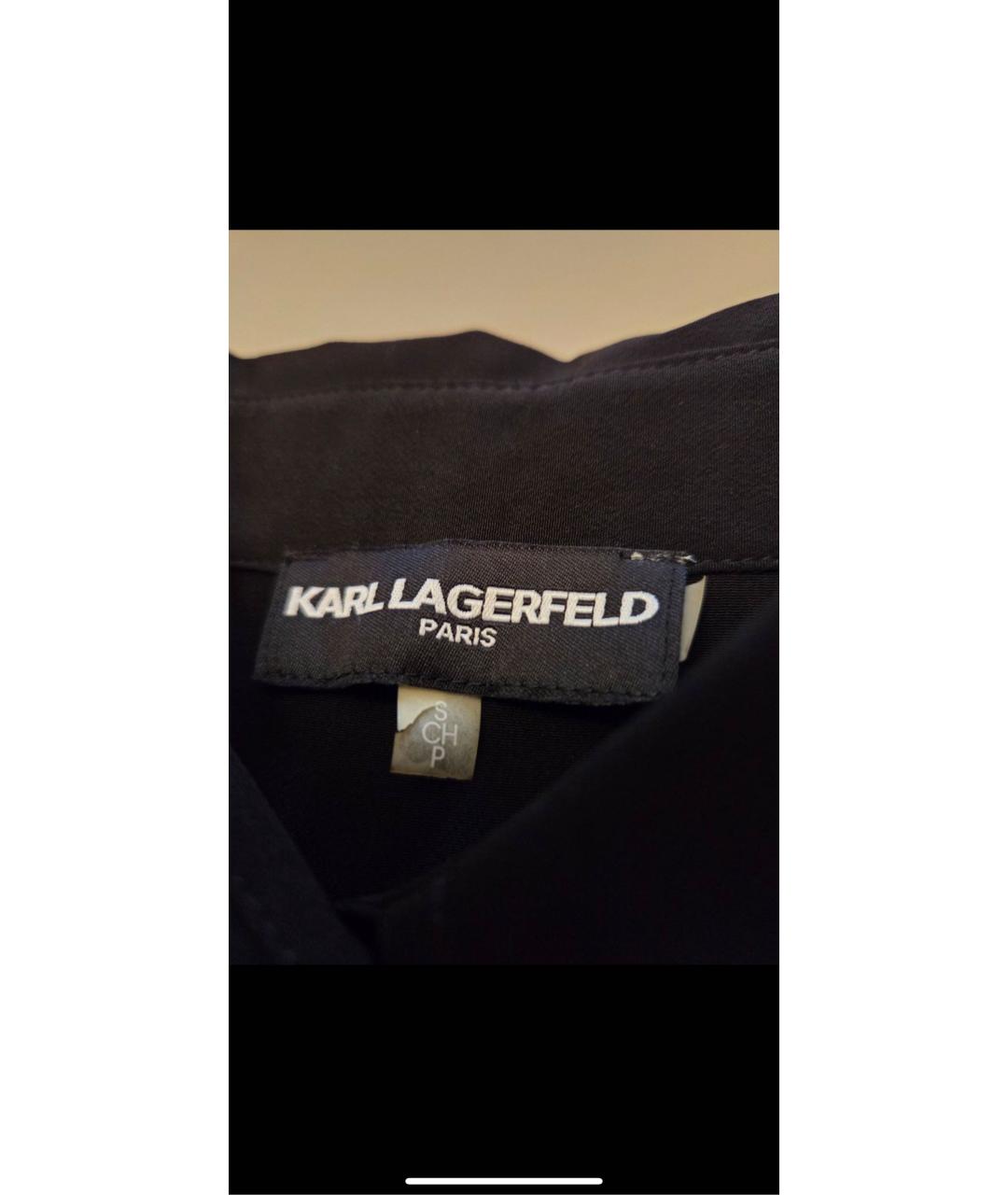KARL LAGERFELD Черная полиэстеровая блузы, фото 8