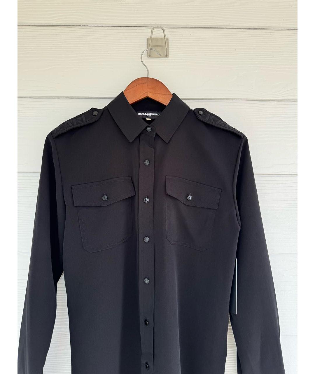 KARL LAGERFELD Черная полиэстеровая блузы, фото 2