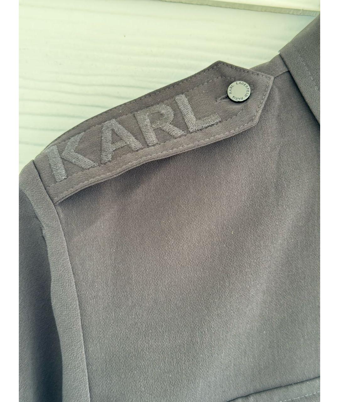 KARL LAGERFELD Черная полиэстеровая блузы, фото 3