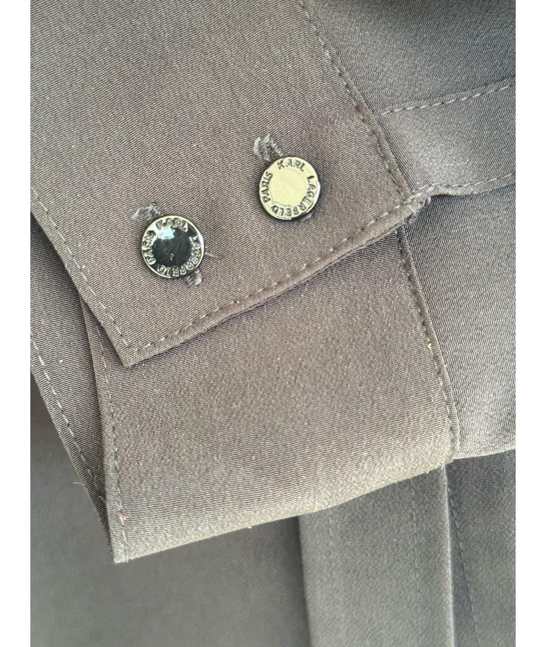 KARL LAGERFELD Черная полиэстеровая блузы, фото 5