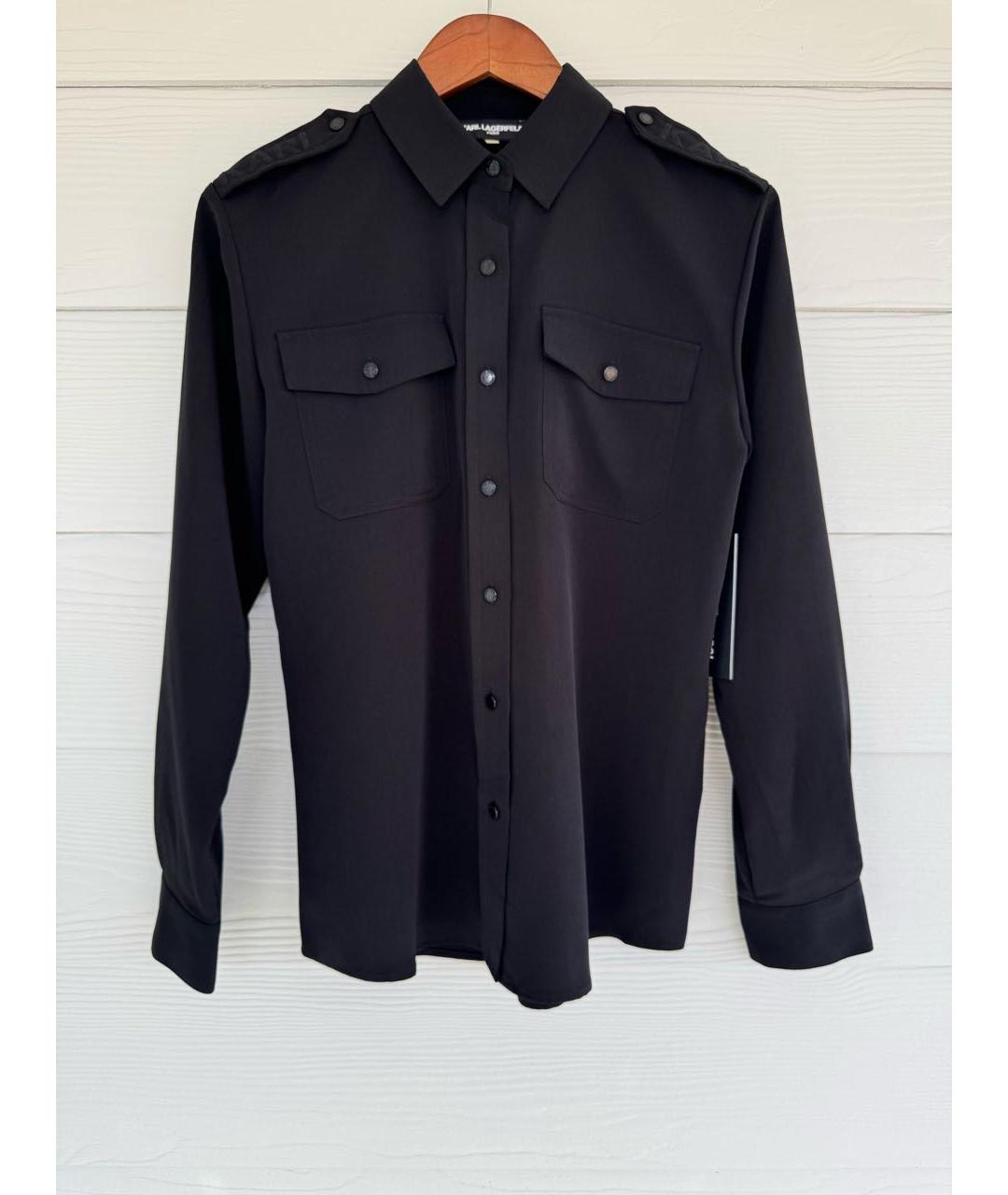 KARL LAGERFELD Черная полиэстеровая блузы, фото 9