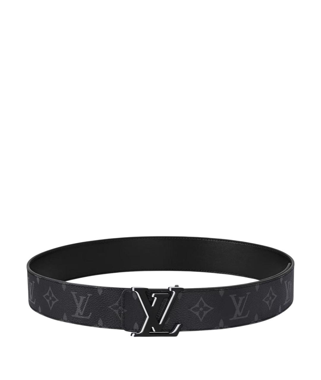 LOUIS VUITTON Черный кожаный ремень, фото 1