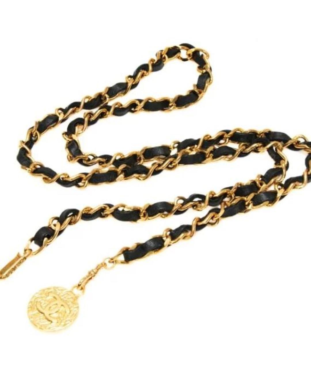 CHANEL Черный кожаный ремень, фото 4