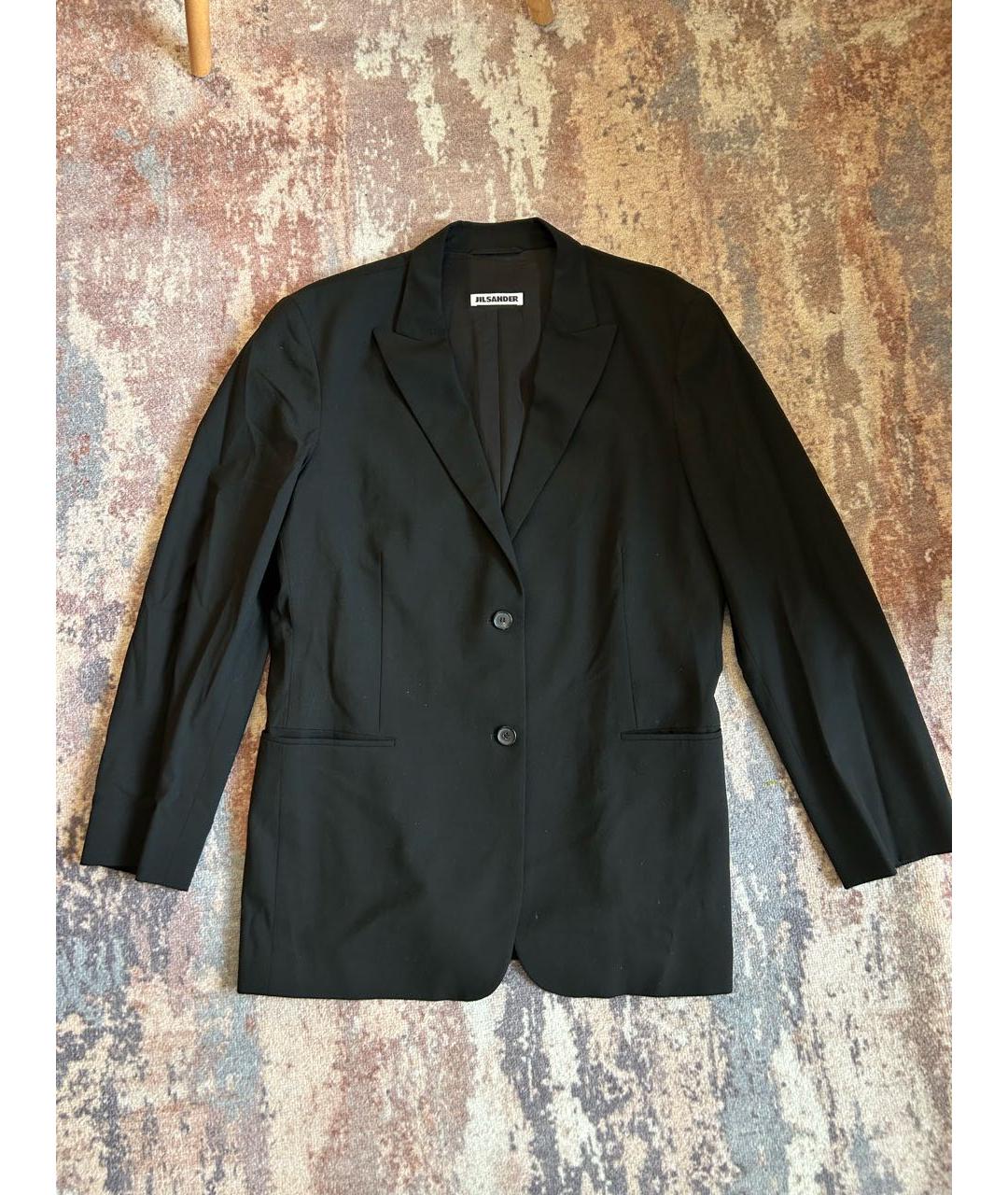 JIL SANDER Черный шерстяной костюм с брюками, фото 7