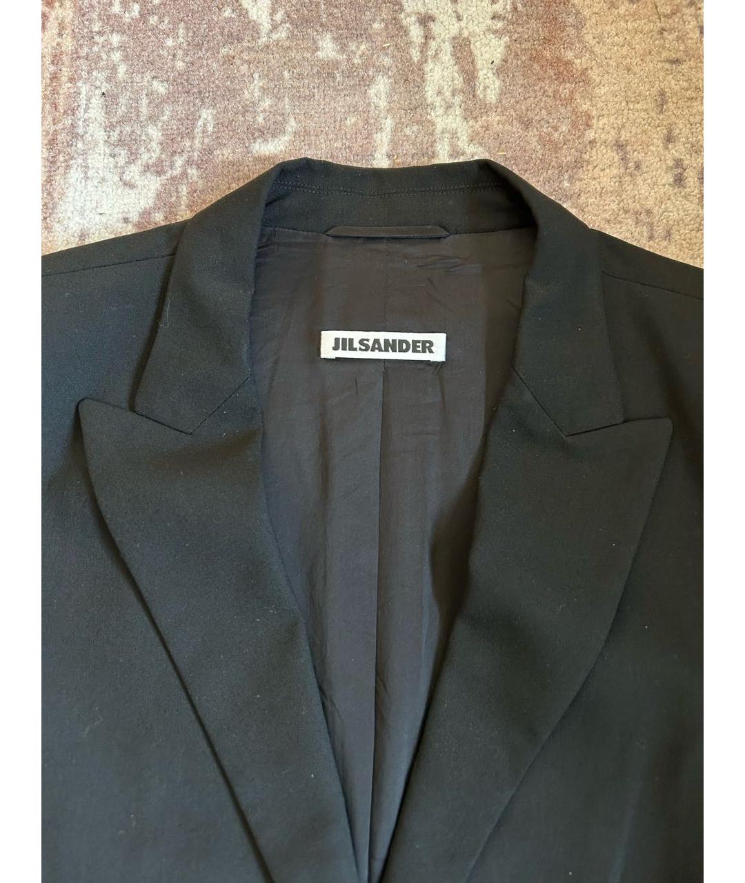 JIL SANDER Черный шерстяной костюм с брюками, фото 3