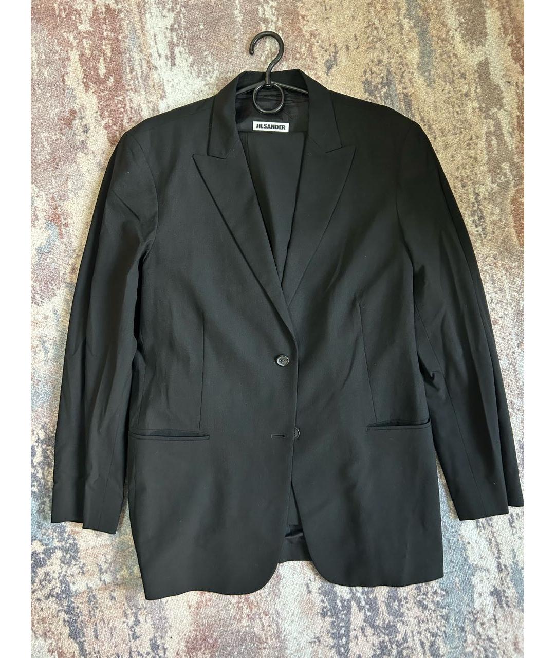 JIL SANDER Черный шерстяной костюм с брюками, фото 6
