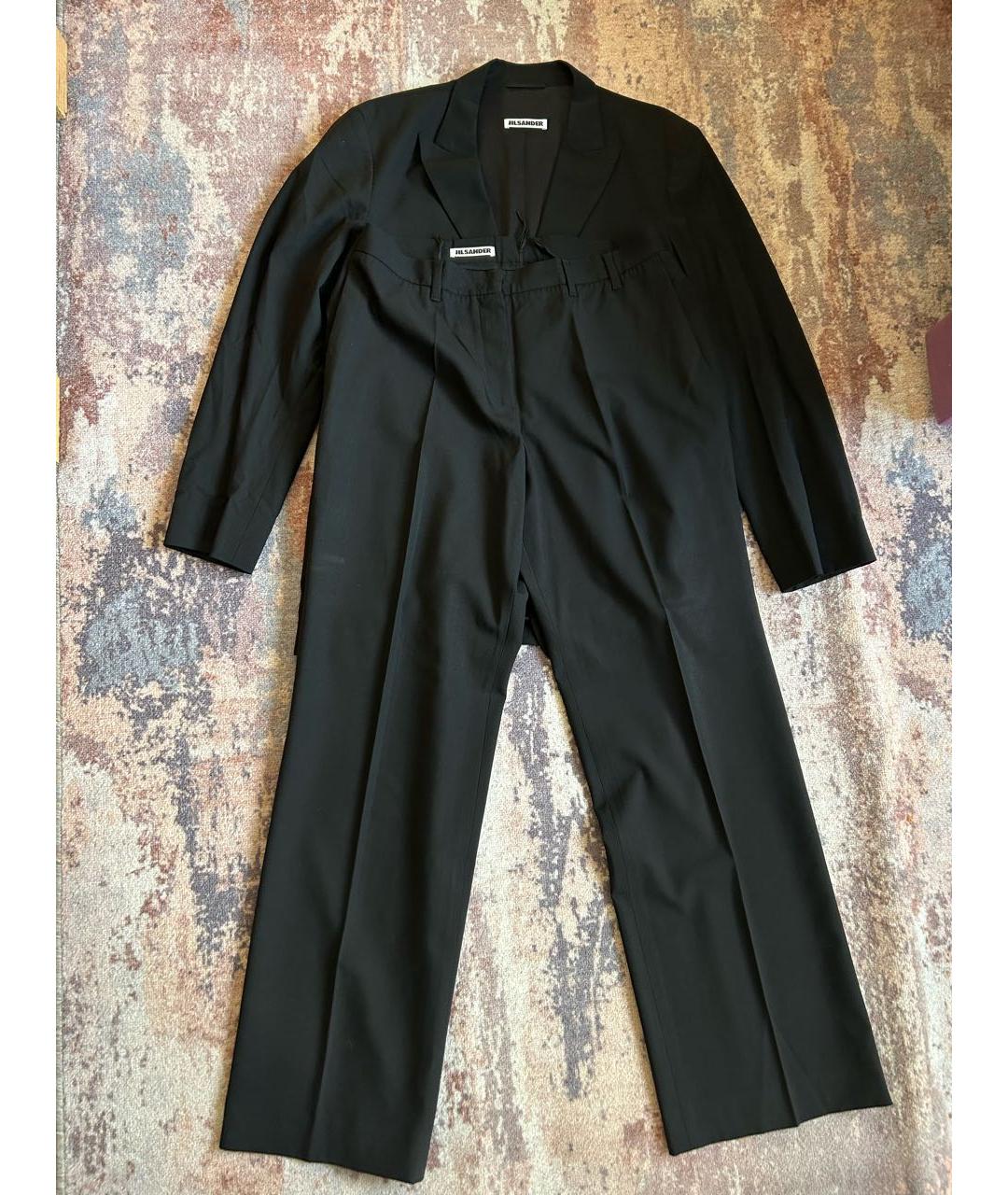 JIL SANDER Черный шерстяной костюм с брюками, фото 4