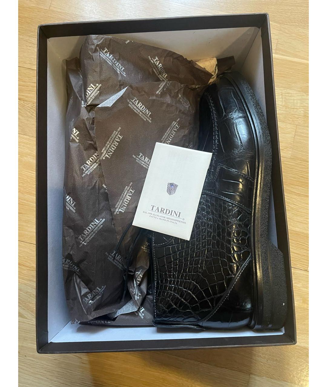 TARDINI Черные туфли из экзотической кожи, фото 6