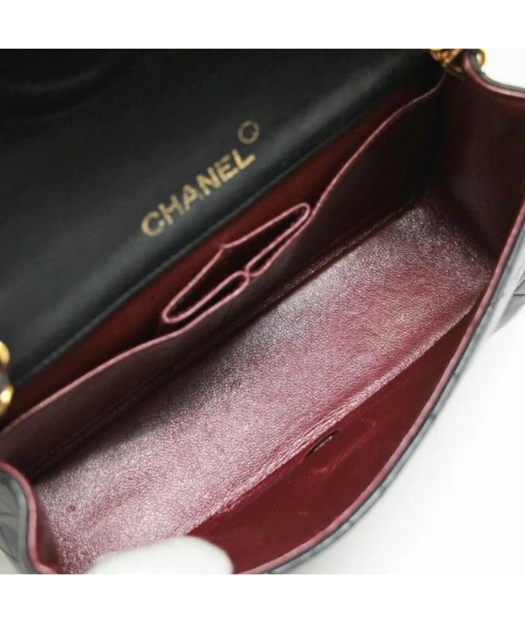 CHANEL Черная кожаная сумка через плечо, фото 8