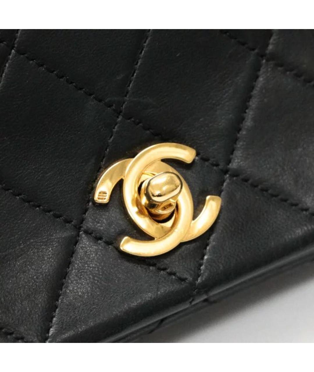 CHANEL Черная кожаная сумка через плечо, фото 4