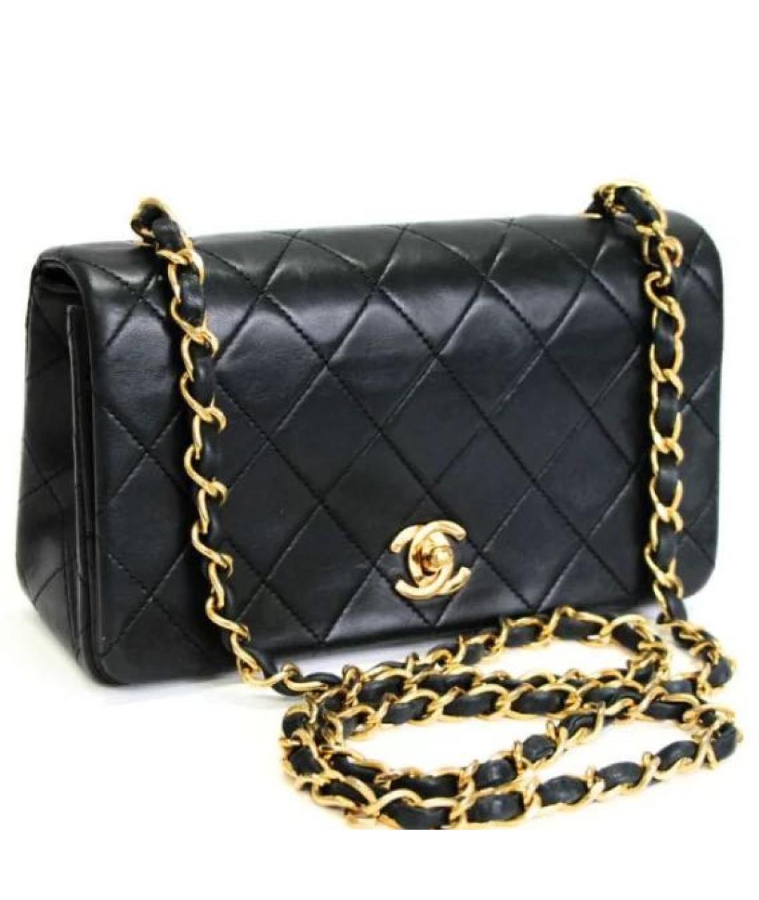 CHANEL Черная кожаная сумка через плечо, фото 9