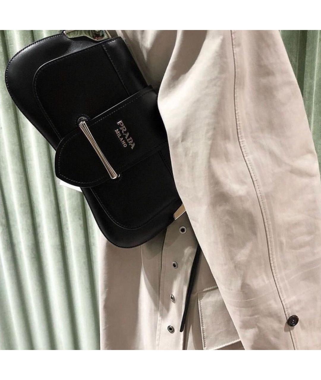 PRADA Черная кожаная сумка с короткими ручками, фото 8