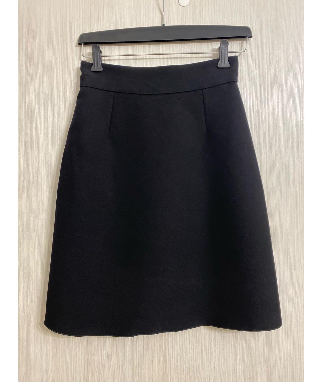 GUCCI Черная шелковая юбка миди, фото 3