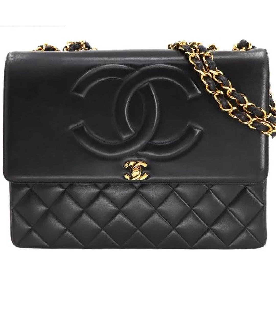 CHANEL Черная кожаная сумка через плечо, фото 8