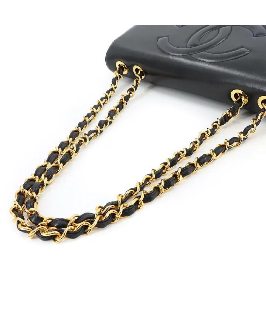 CHANEL Черная кожаная сумка через плечо, фото 5