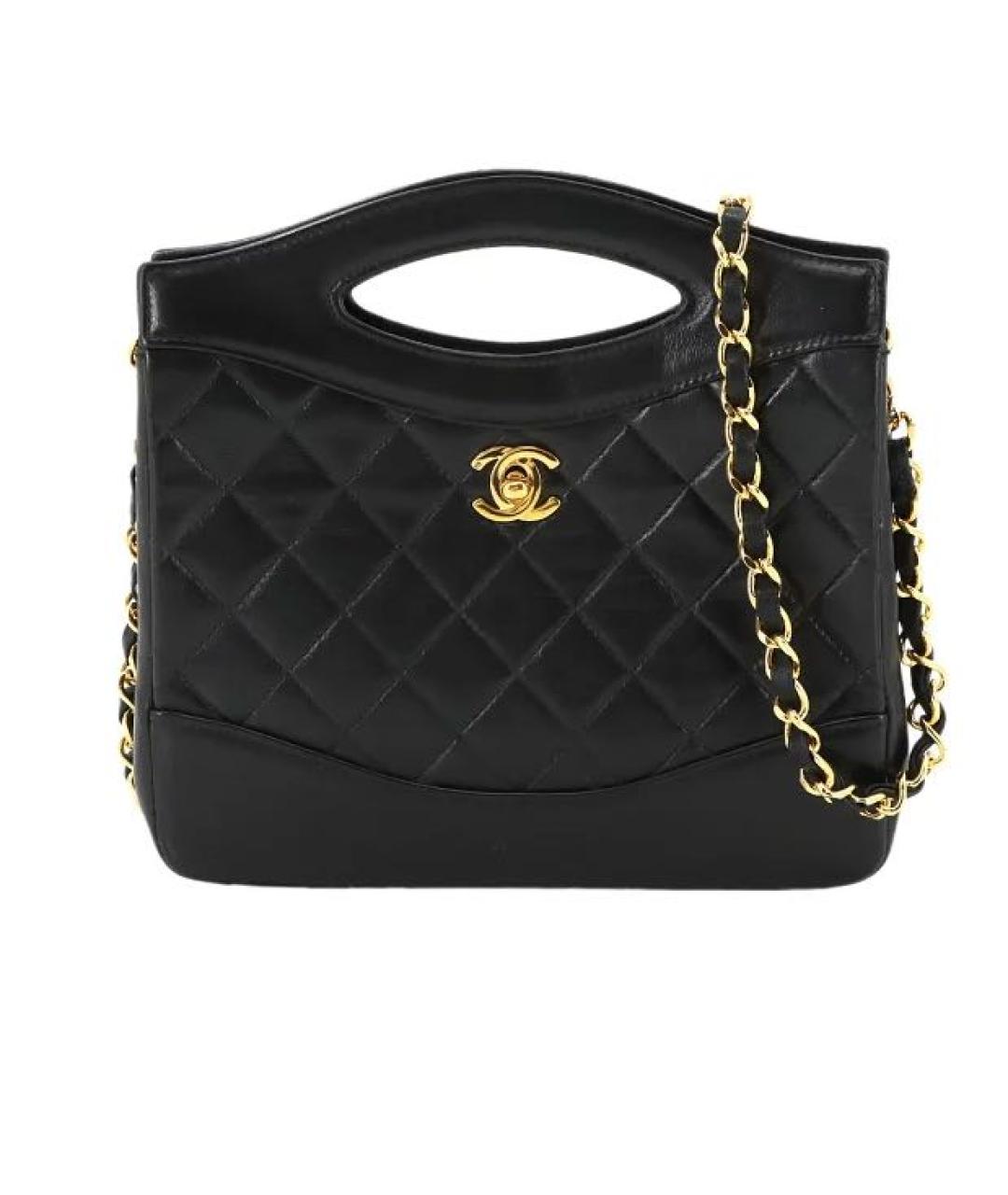 CHANEL Черная кожаная сумка через плечо, фото 8