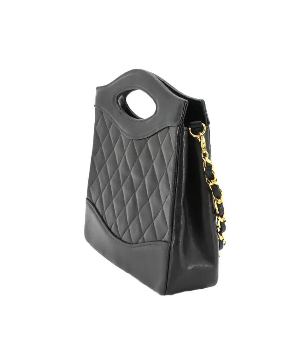 CHANEL Черная кожаная сумка через плечо, фото 3