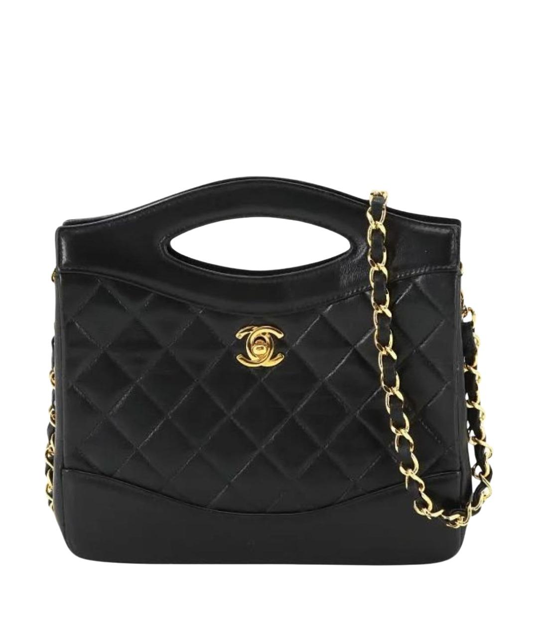 CHANEL Черная кожаная сумка через плечо, фото 1