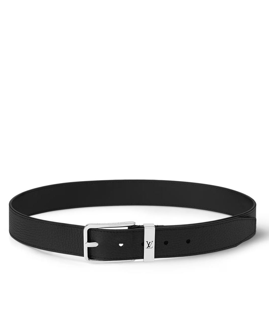LOUIS VUITTON Черный кожаный ремень, фото 5