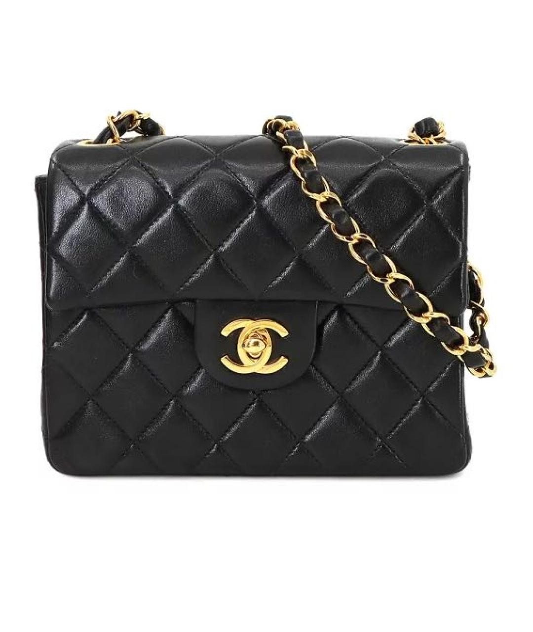 CHANEL Черная кожаная сумка через плечо, фото 8