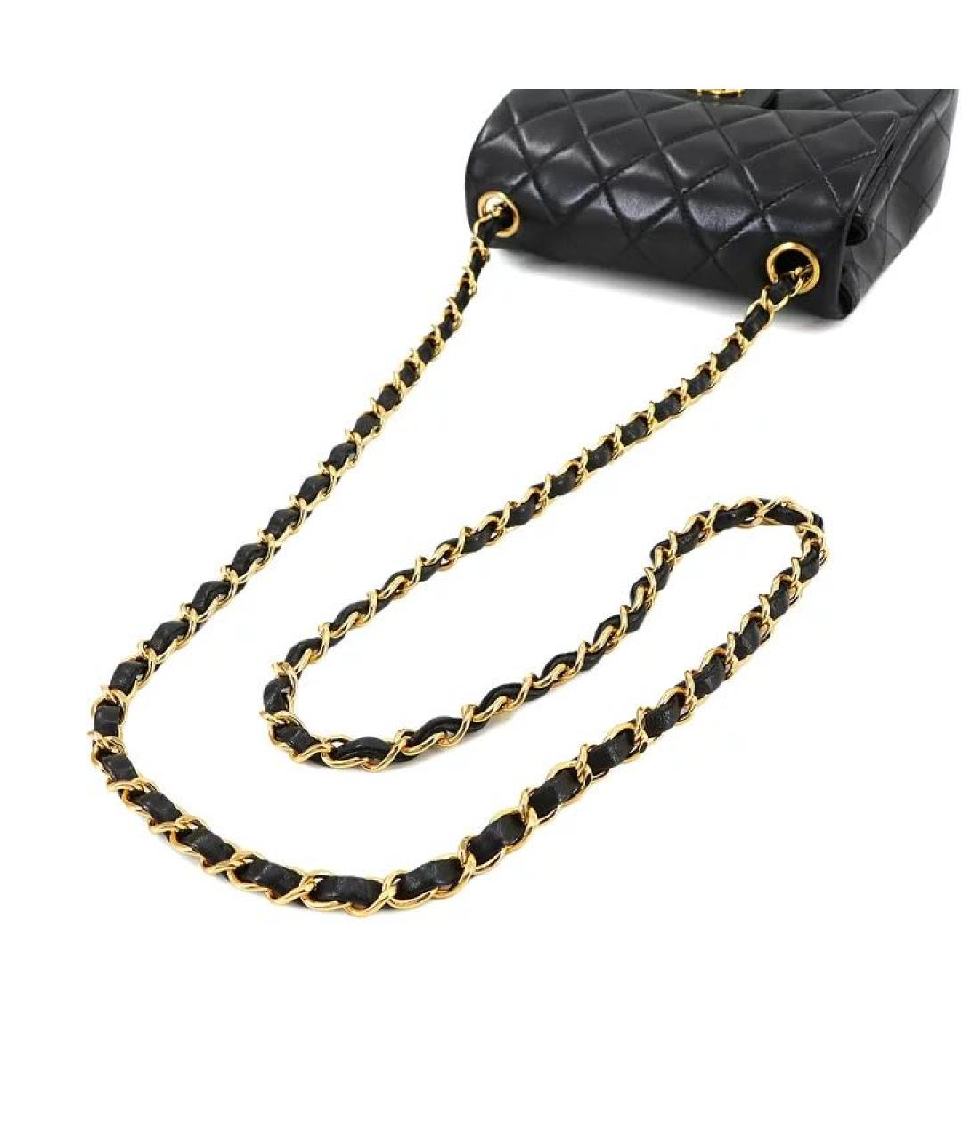 CHANEL Черная кожаная сумка через плечо, фото 5