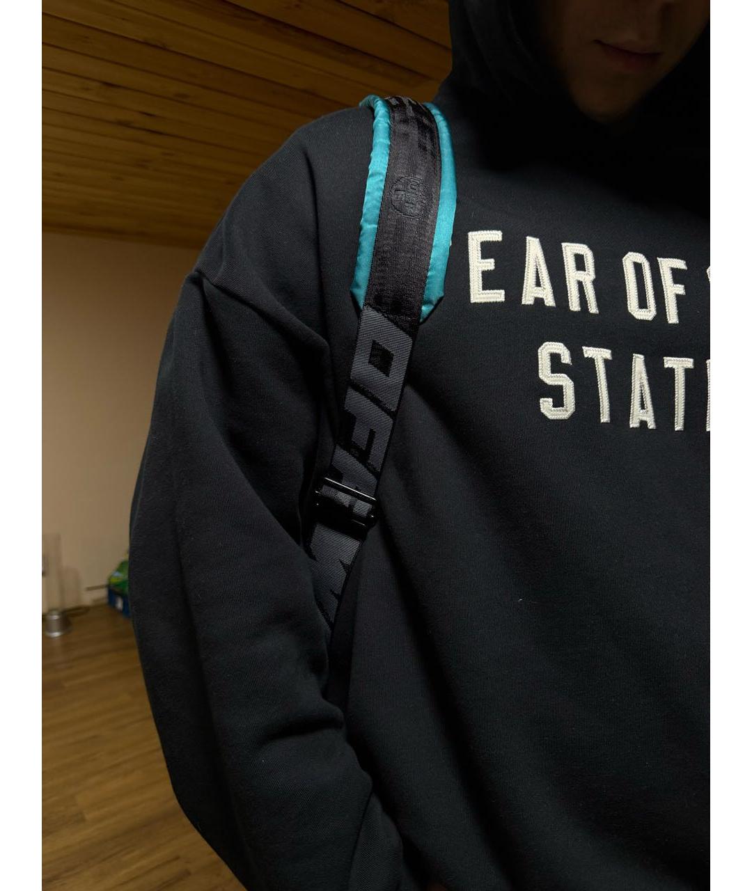 OFF-WHITE Бирюзовый синтетический рюкзак, фото 5