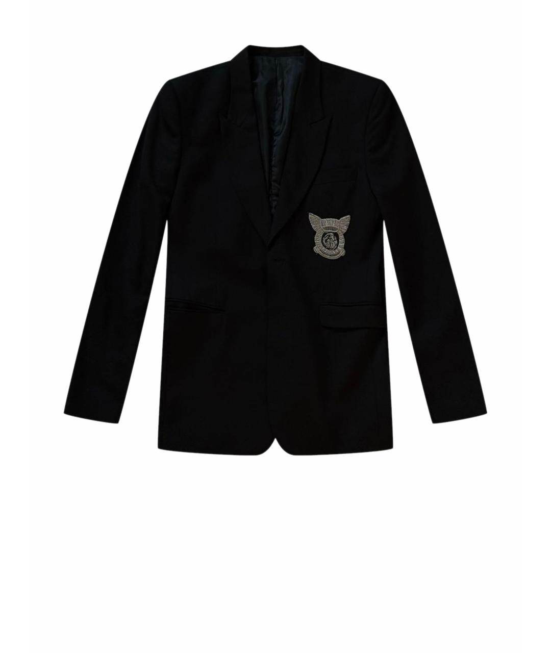 BALMAIN Черный шерстяной пиджак, фото 1