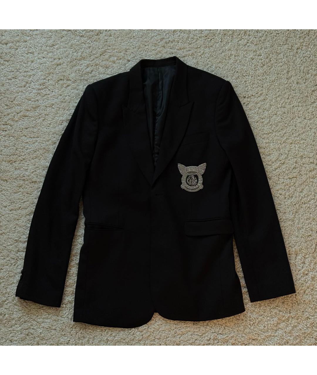 BALMAIN Черный шерстяной пиджак, фото 2