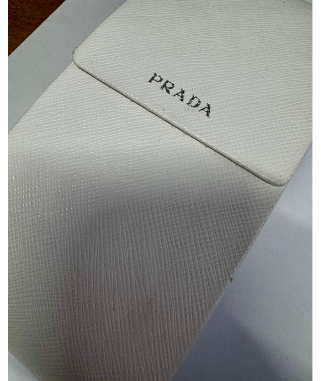 PRADA Белые пластиковые солнцезащитные очки, фото 4