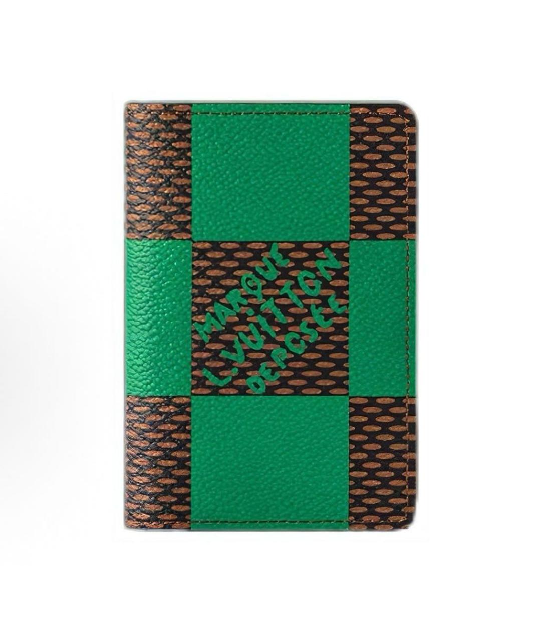 LOUIS VUITTON Зеленый кардхолдер, фото 9