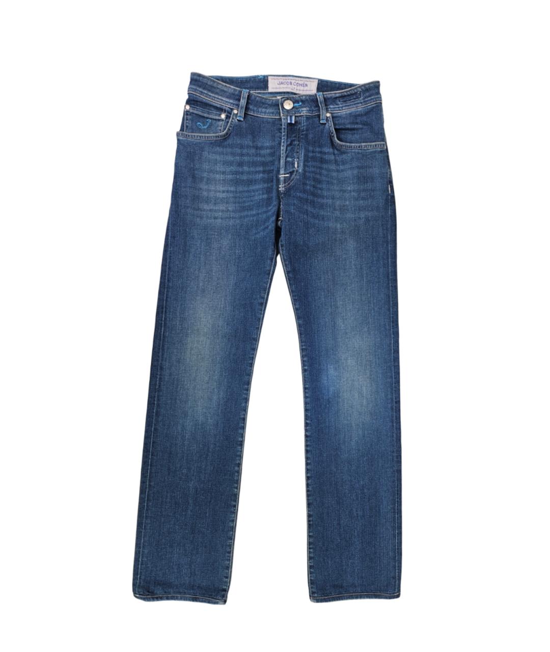 JACOB COHEN Синие хлопковые прямые джинсы, фото 7