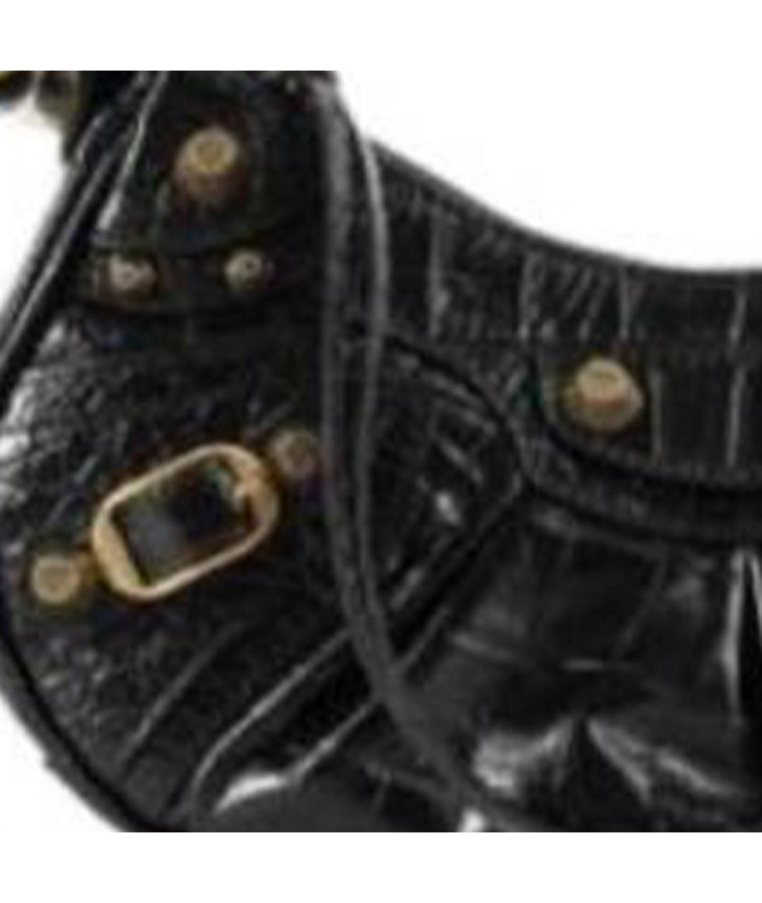 BALENCIAGA Черная кожаная сумка через плечо, фото 3