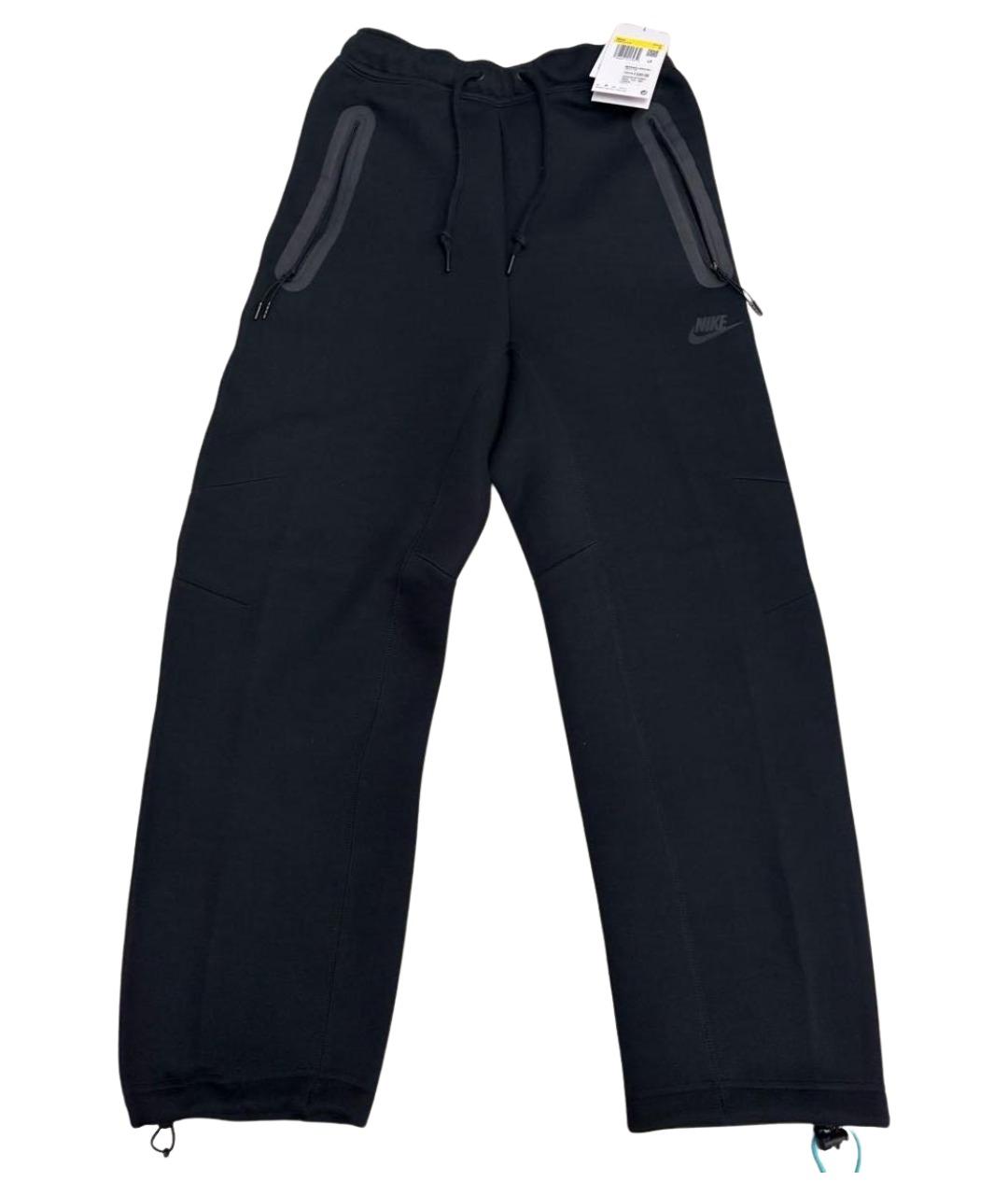 NIKE Черные хлопковые повседневные брюки, фото 1