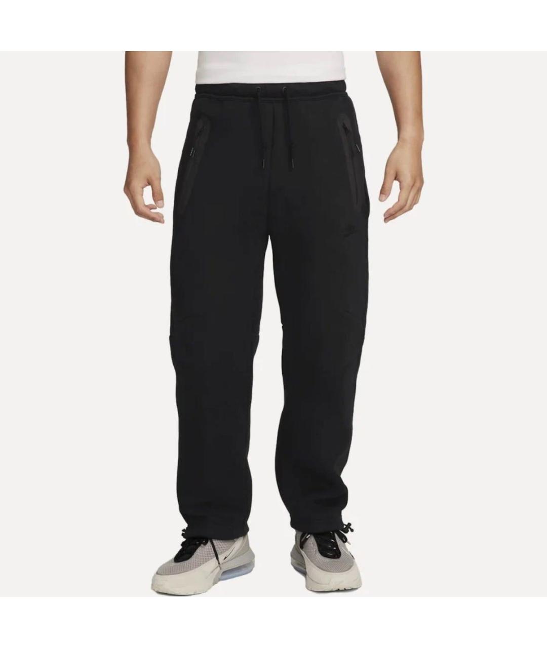 NIKE Черные хлопковые повседневные брюки, фото 4