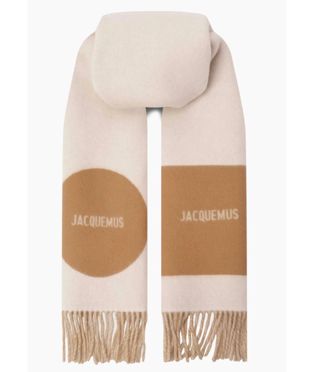 JACQUEMUS Бежевый шерстяной шарф, фото 1