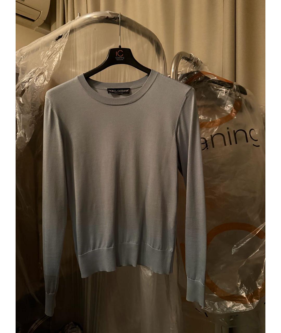 DOLCE&GABBANA Голубой джемпер / свитер, фото 4