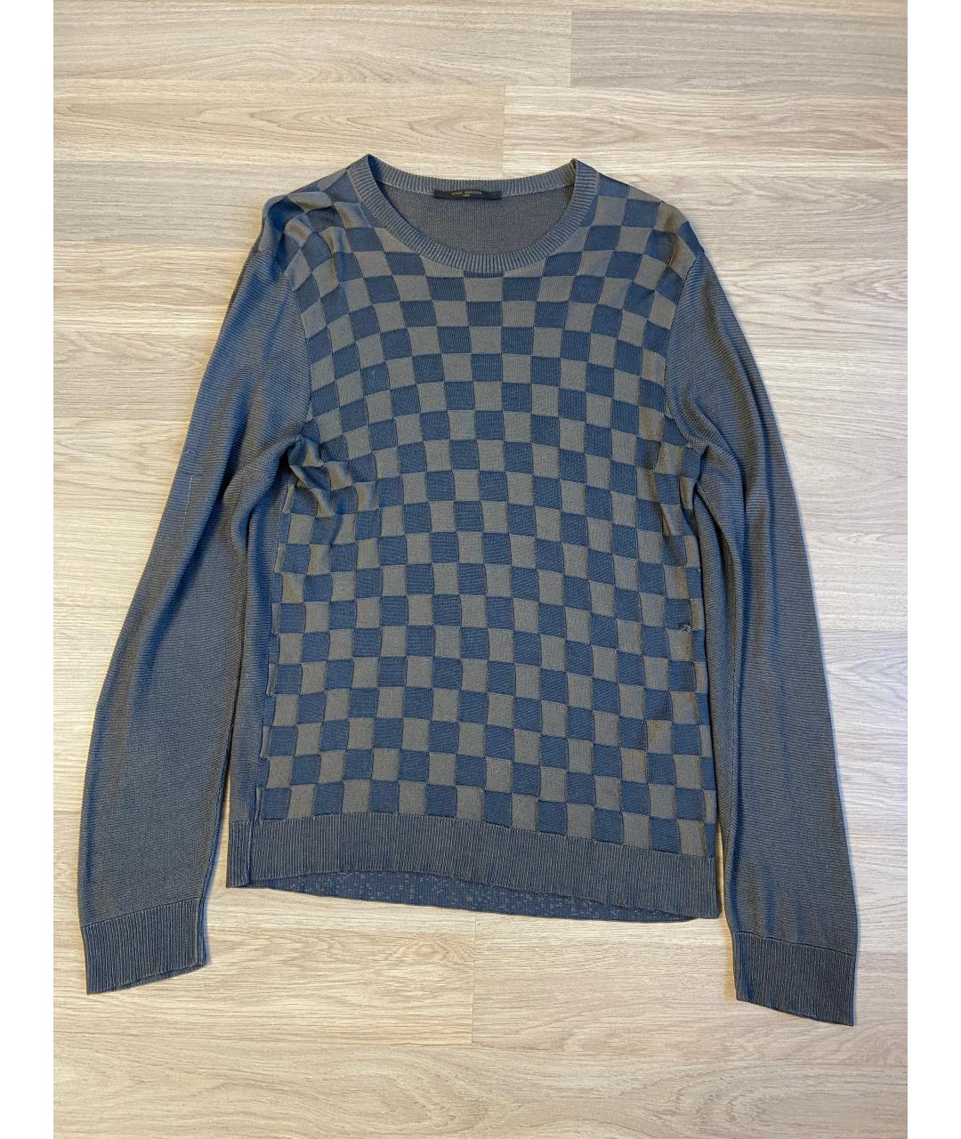 LOUIS VUITTON Серый шелковый джемпер / свитер, фото 10