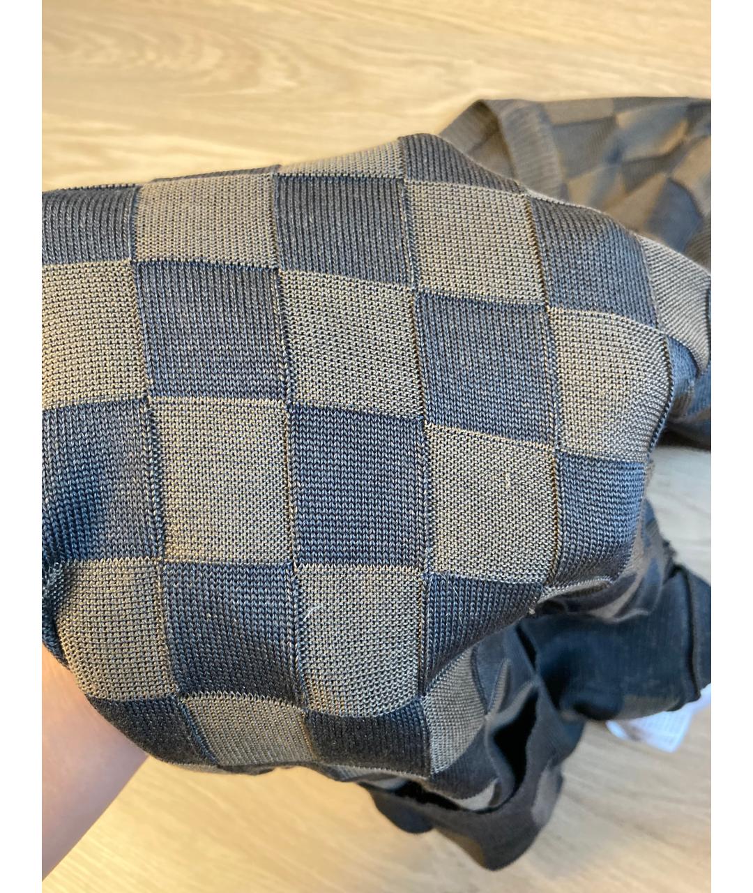 LOUIS VUITTON Серый шелковый джемпер / свитер, фото 9