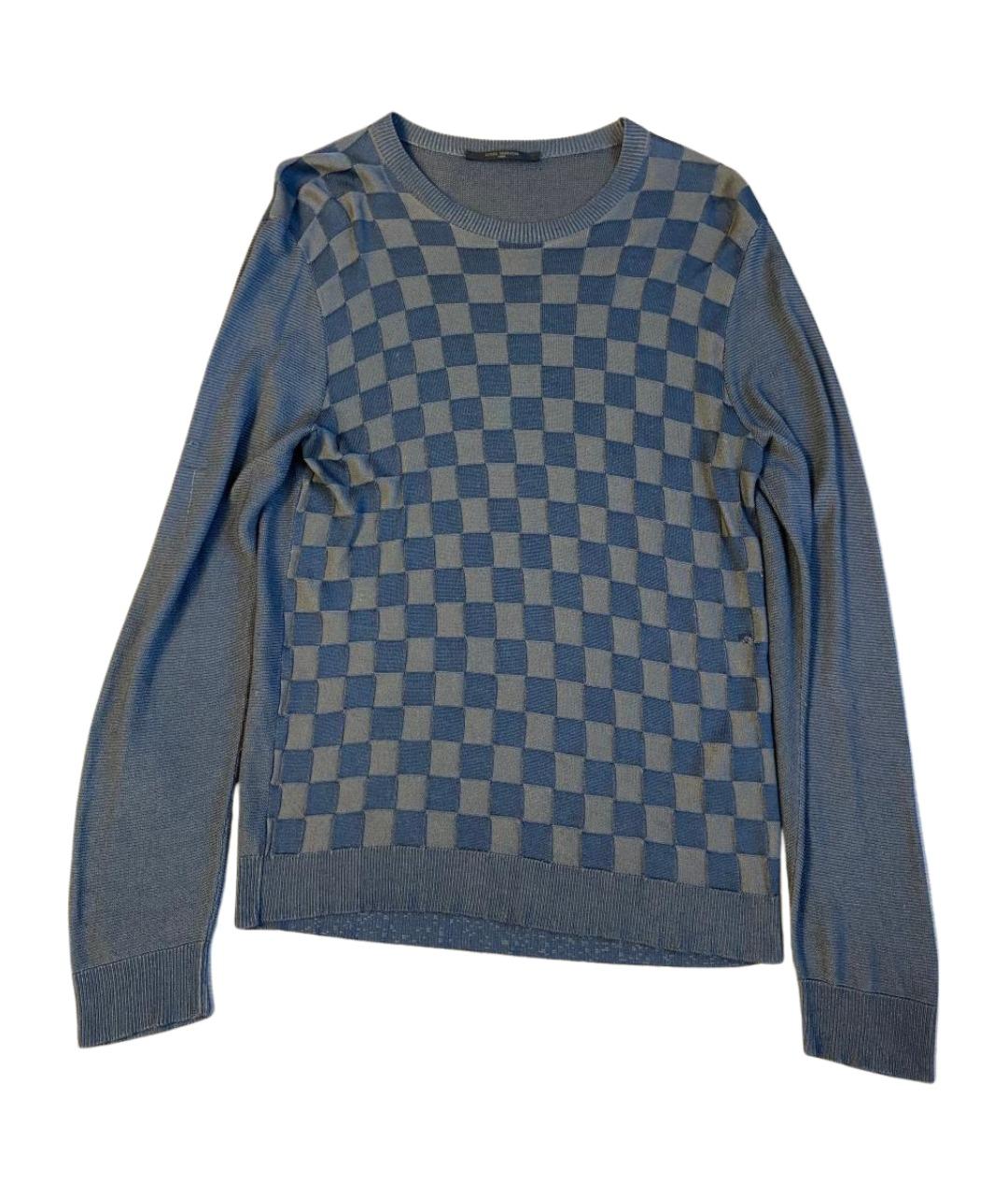 LOUIS VUITTON Серый шелковый джемпер / свитер, фото 1