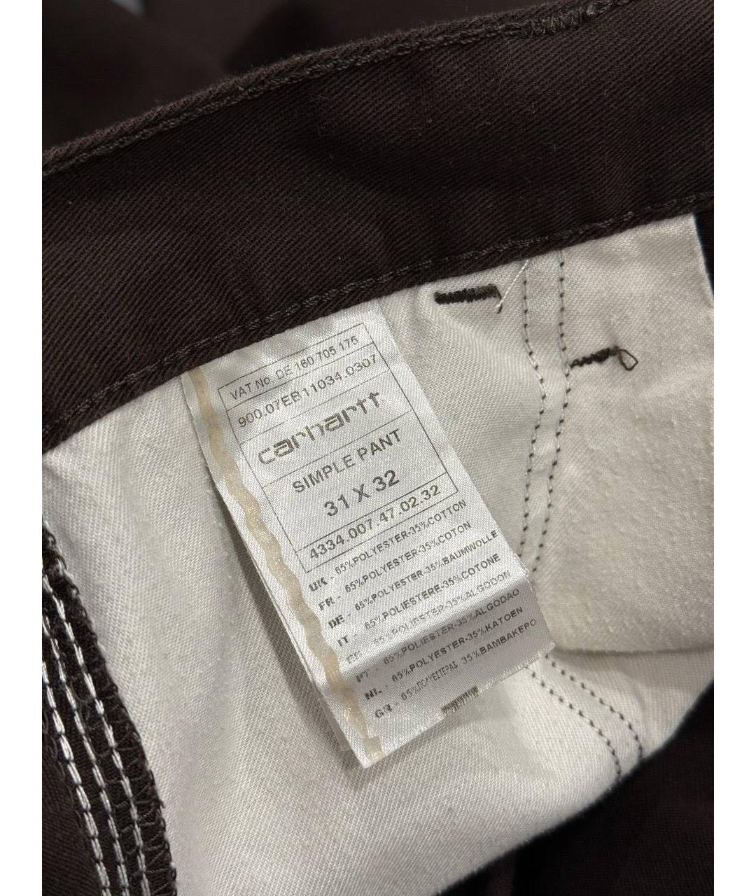 CARHARTT WIP Коричневые повседневные брюки, фото 4