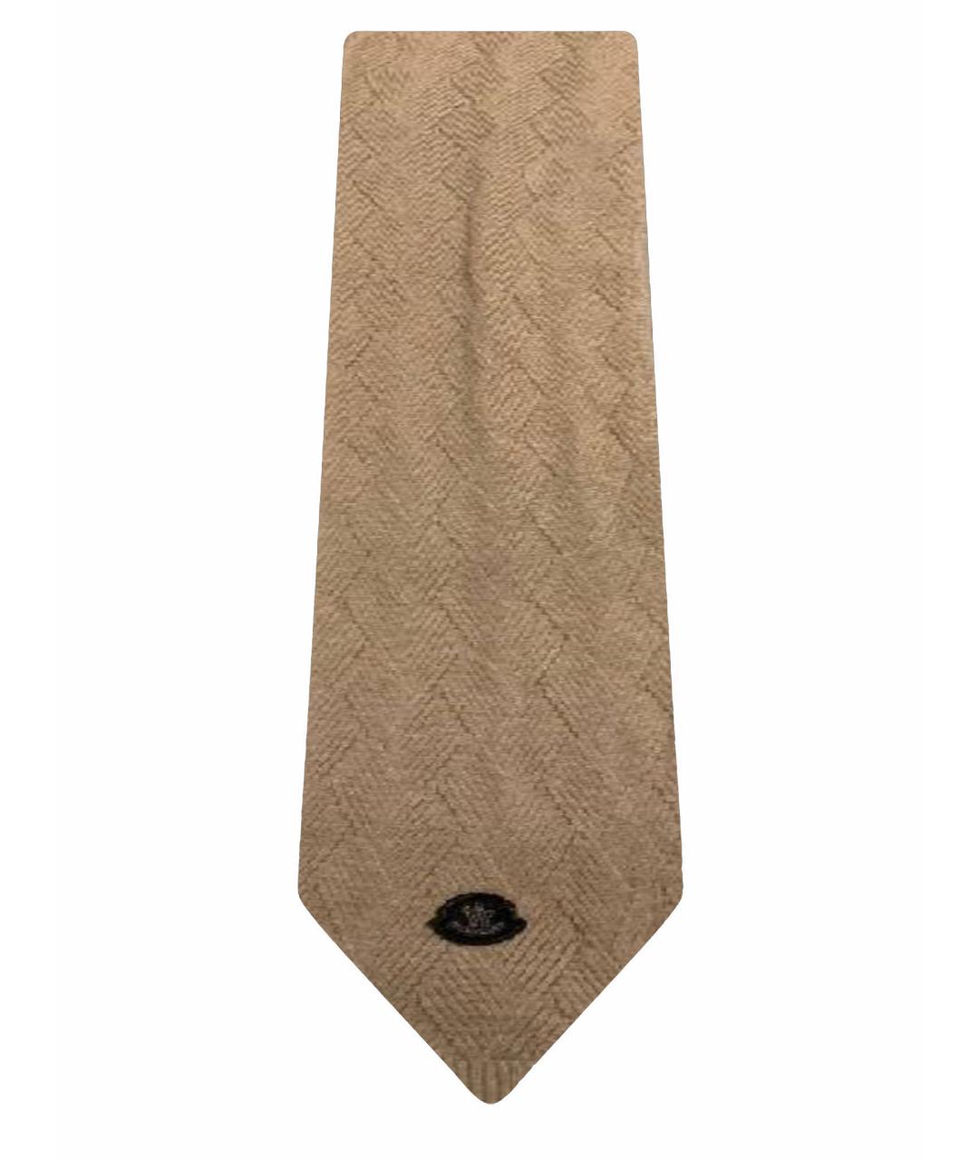 MONCLER Бежевый шерстяной шарф, фото 1