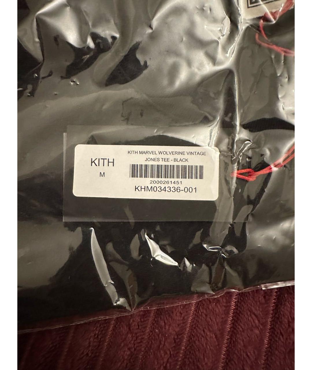 KITH Черная хлопковая футболка, фото 6