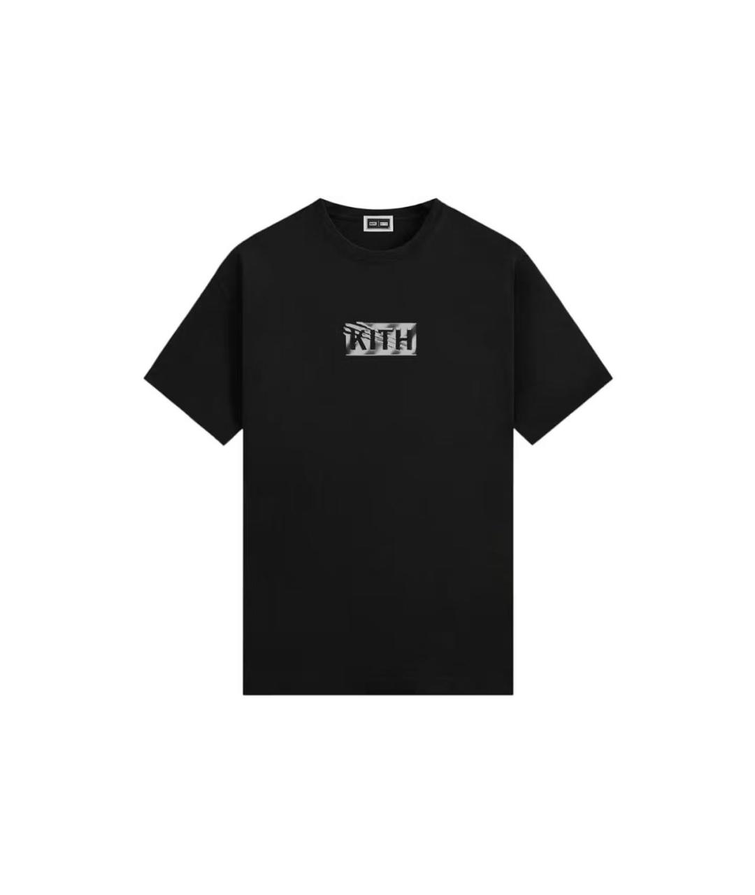 KITH Черная хлопковая футболка, фото 8