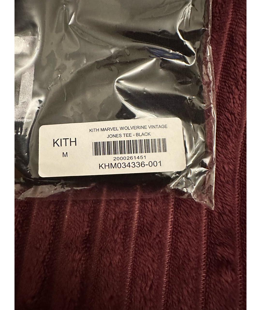 KITH Черная хлопковая футболка, фото 5