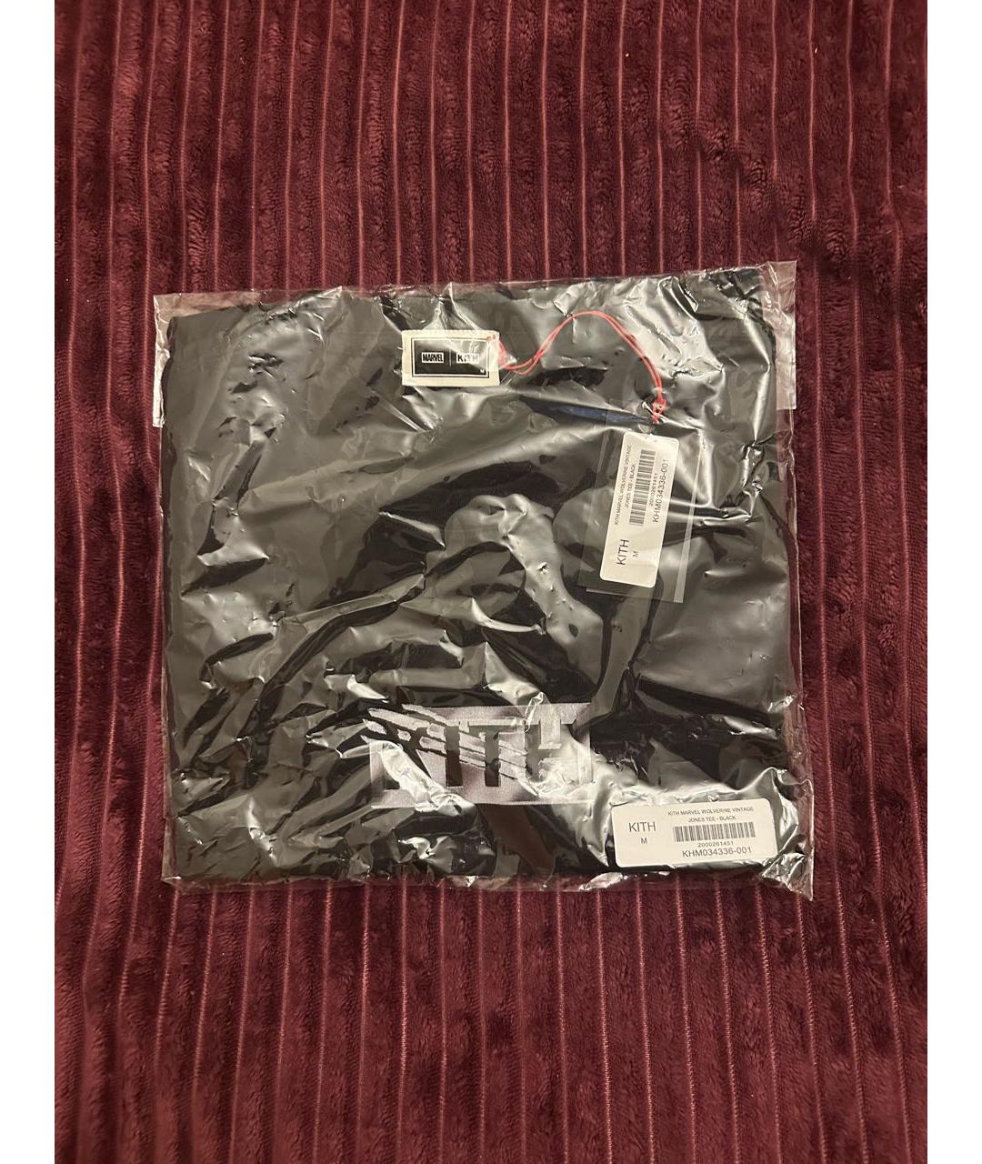 KITH Черная хлопковая футболка, фото 3