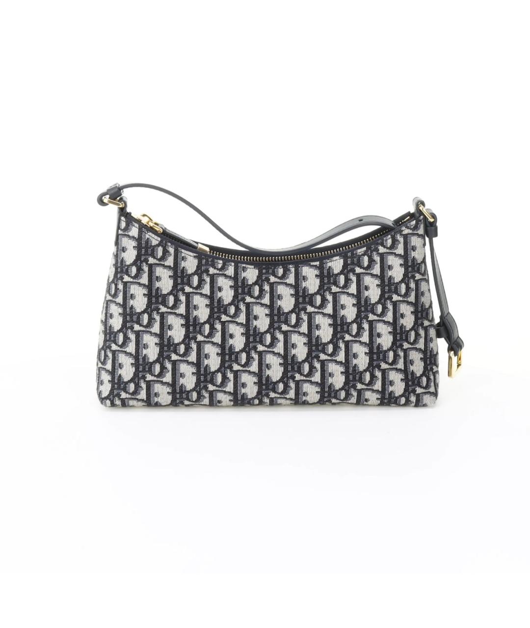 CHRISTIAN DIOR Синяя жаккардовая сумка с короткими ручками, фото 3