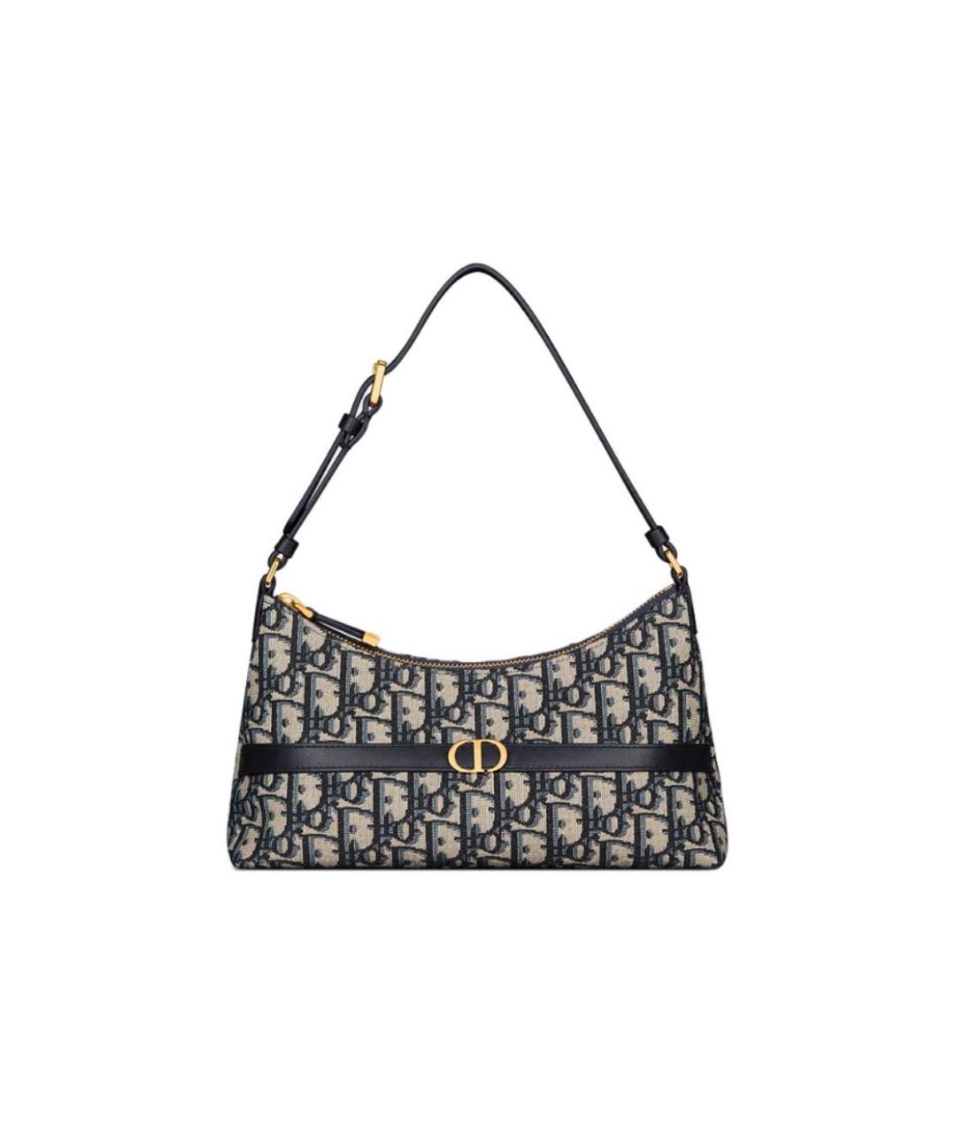 CHRISTIAN DIOR Синяя жаккардовая сумка с короткими ручками, фото 7