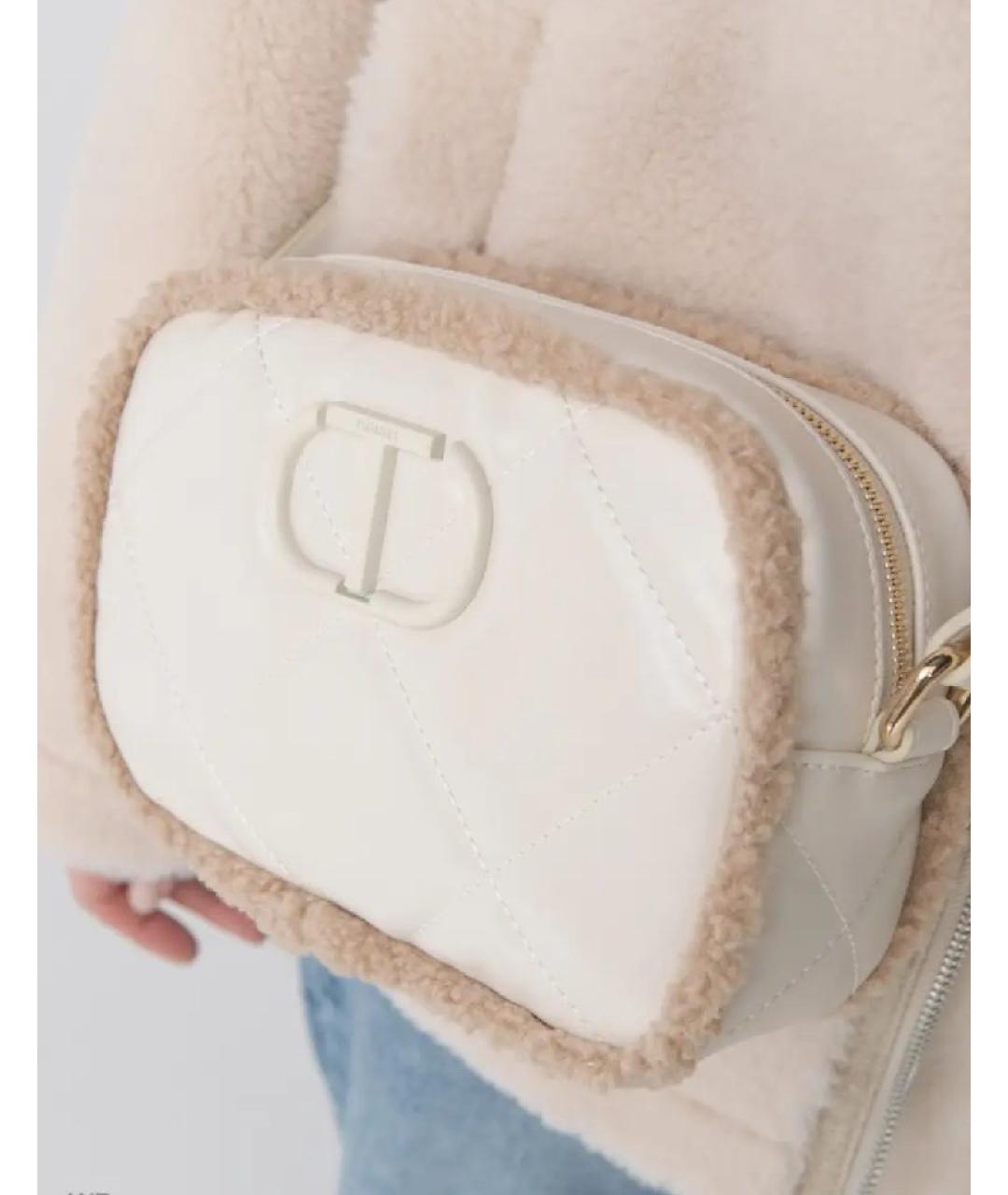 TWIN-SET Бежевая синтетическая сумка через плечо, фото 4