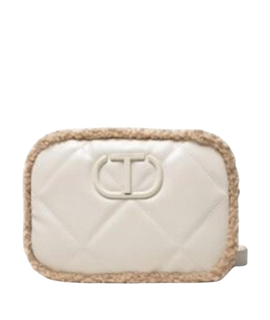 TWIN-SET Бежевая синтетическая сумка через плечо, фото 1