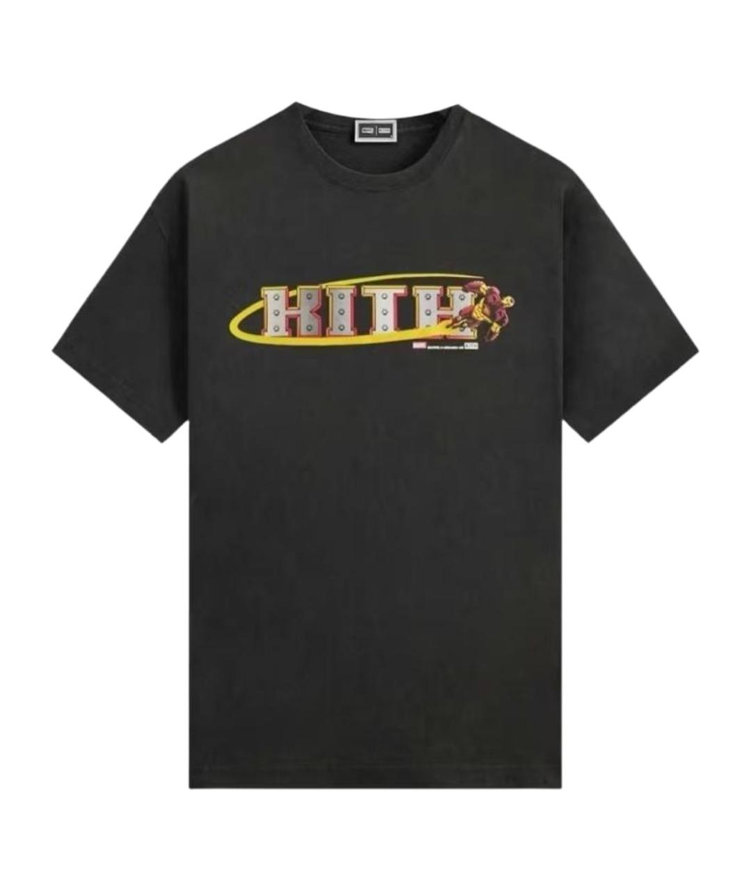 KITH Черная хлопковая футболка, фото 1